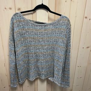 Knit open back sweater
